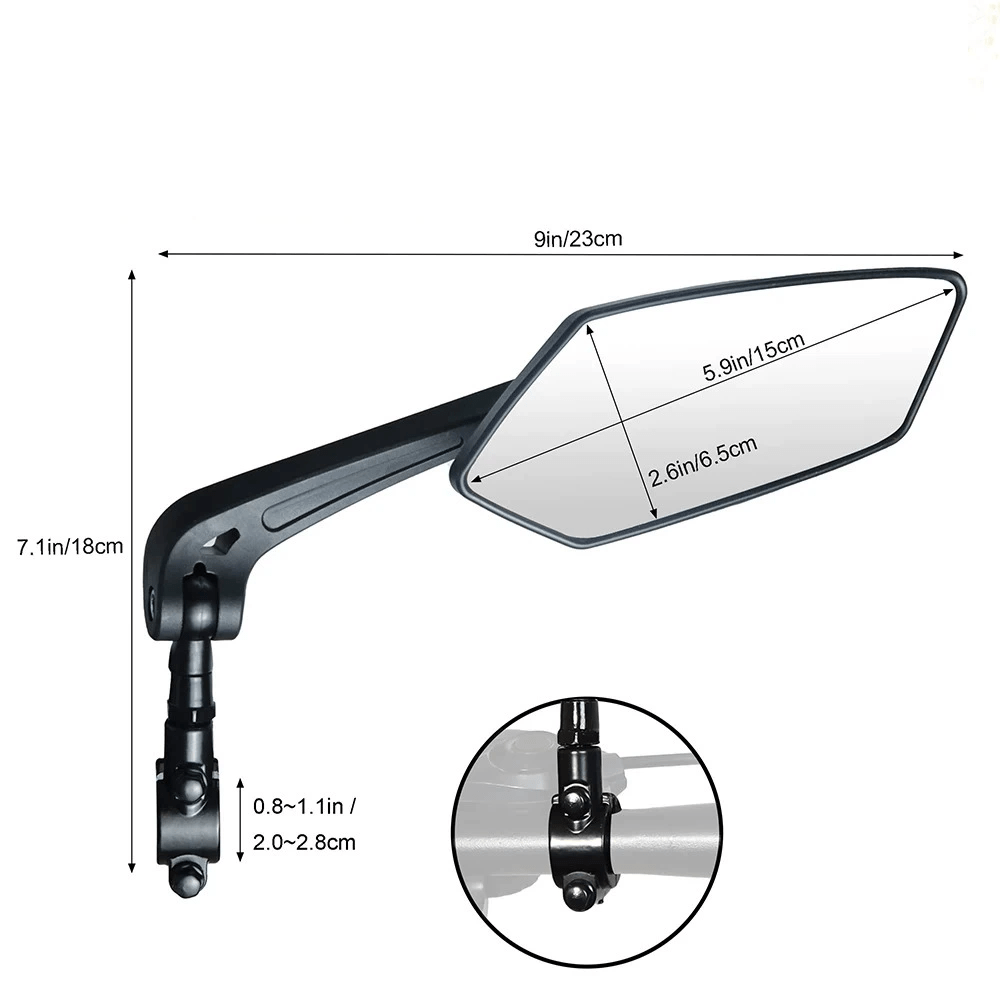 Vanpowers 360° Adjustable Diamond - shaped Rearview Mirror - VANPOWERS LTD